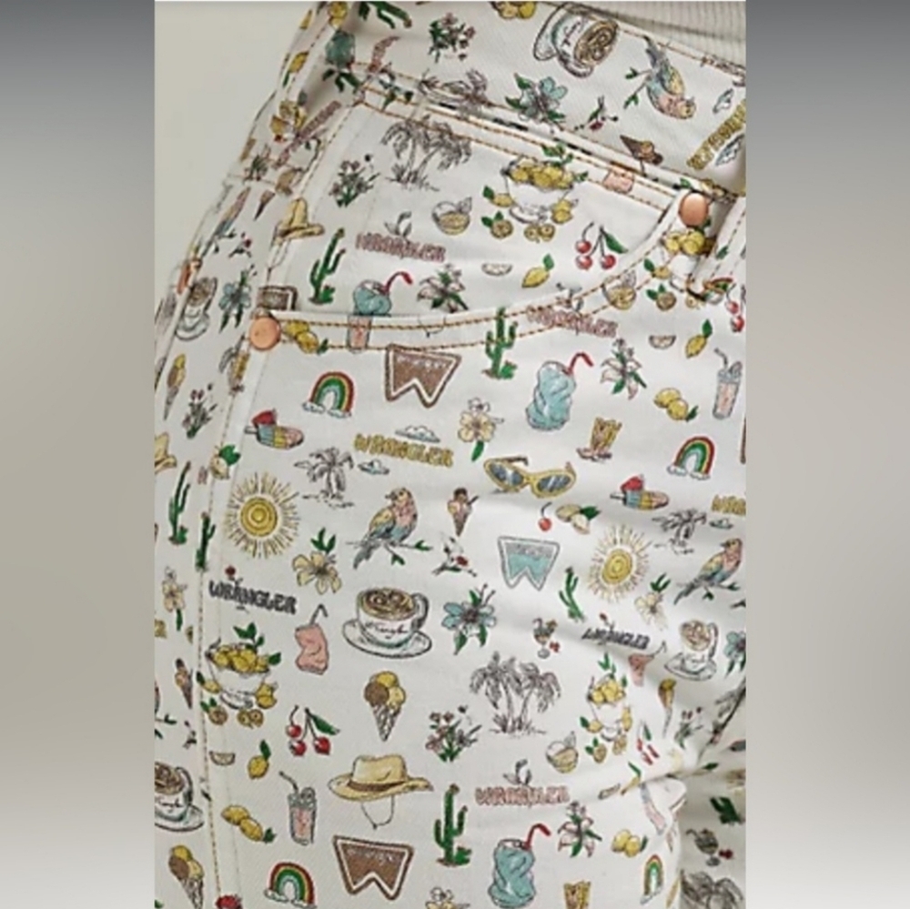 NWT Free People X Wrangler Life's Lemons High Rise Kick Flare Wrocks 672 - Picture 4 of 6